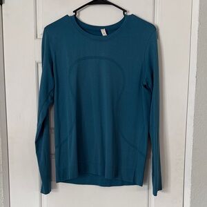lululemon athletica Swiftly Blue Long Sleeve Women's Top